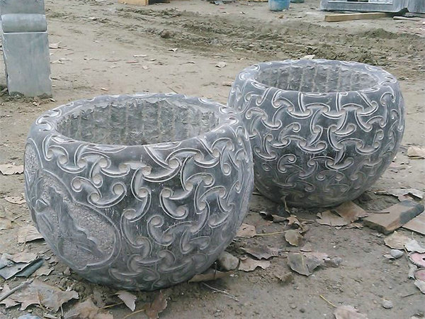 石雕鱼缸 (1)